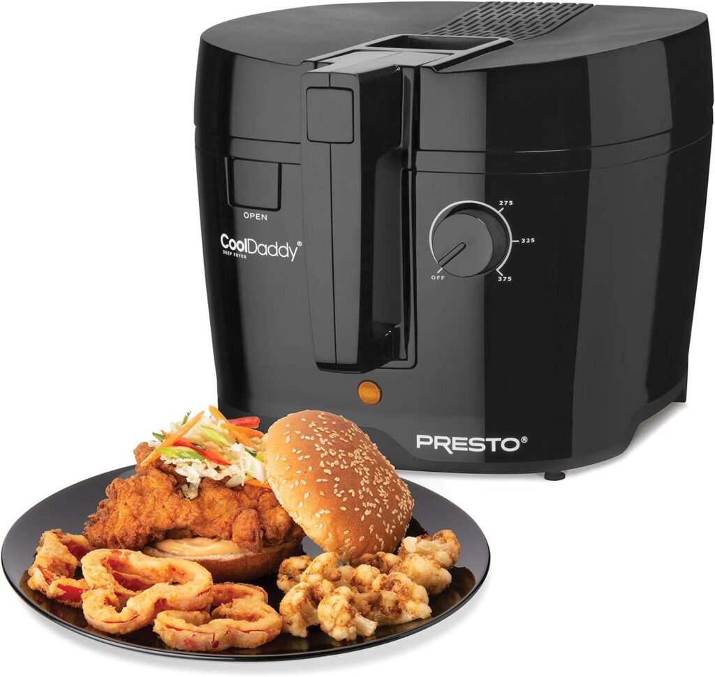 Presto 05442 CoolDaddy Cool-touch Deep Fryer - Black