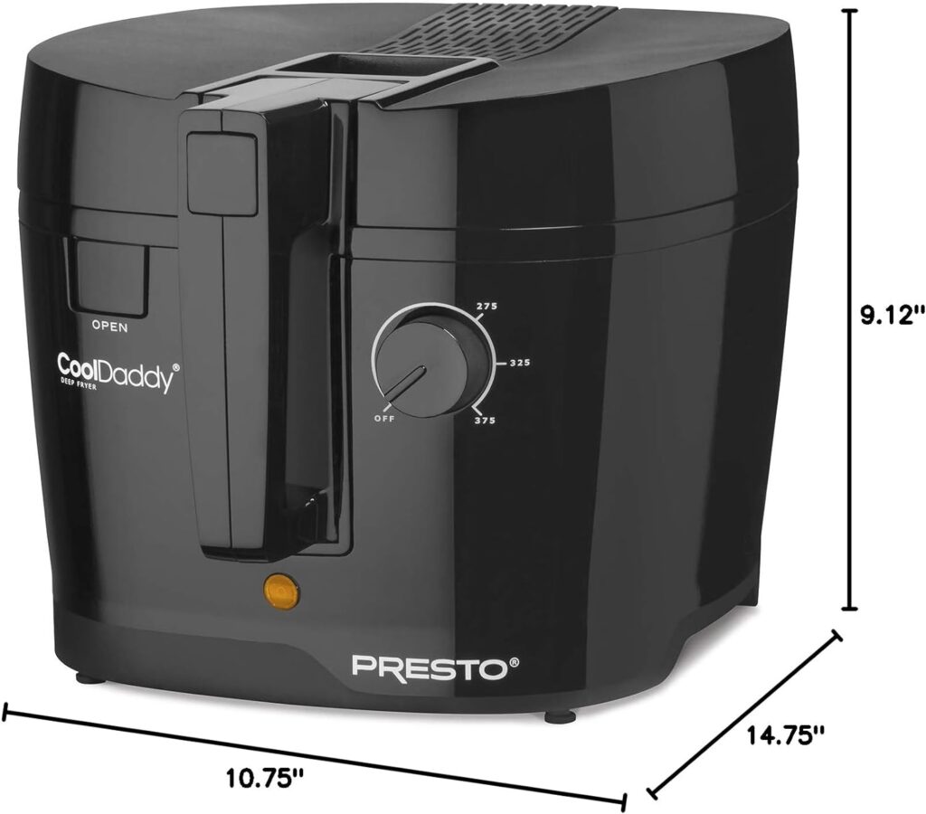 Presto 05442 CoolDaddy Cool-touch Deep Fryer - Black